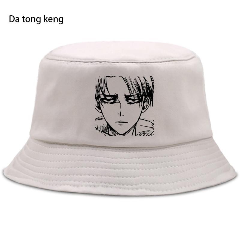 2023 аниме Атака Титанов летняя шляпа женская панама-ведро унисекс дизайн плоский козырек японское аниме шляпа рыбака