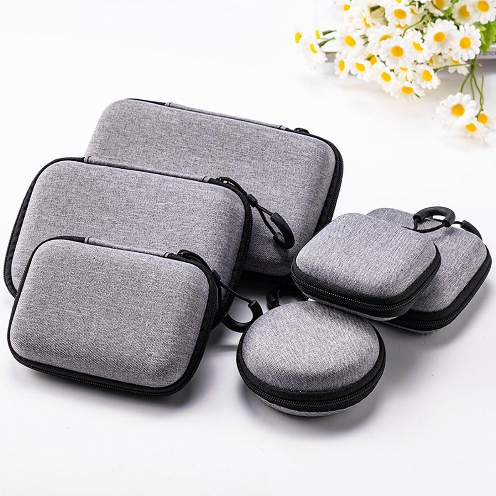 1Pcs Mini EVA Storage Bag Earphone/Phone/Charging Cable Pouch Carrying Bag Zipper Earphone Case