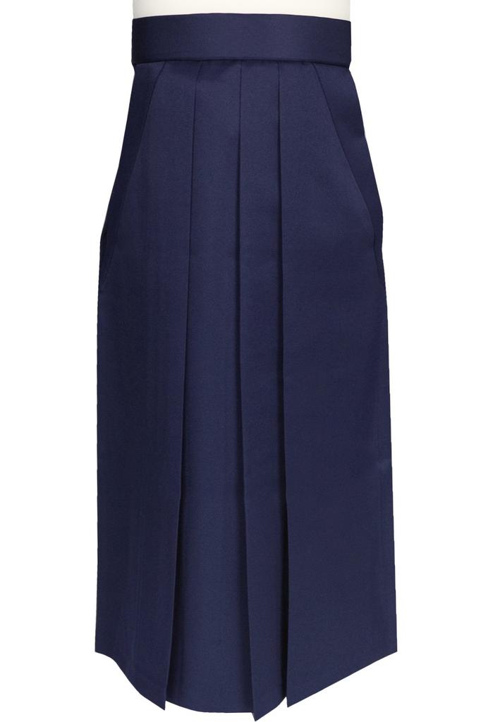 Хакама с вышивкой, однотонная, одинарный предмет, для девочек, темно-синего цвета [KYOETSU] (80см, Синий)