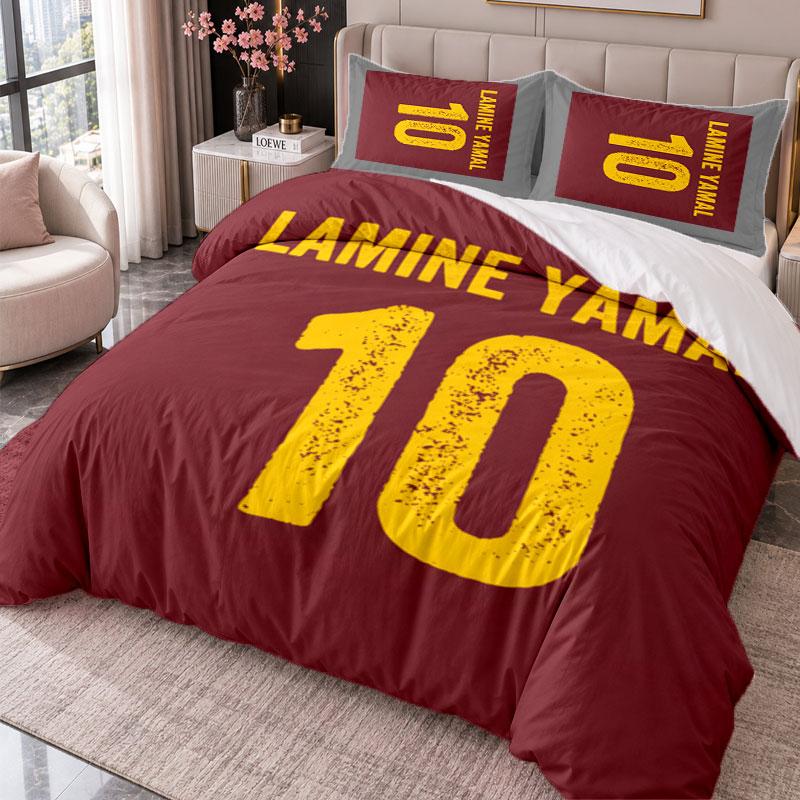 Lamine Yamal 3Pcs Bedding Set Duvet Cover With Two Pillowcases For Bedroom Home Decoration