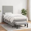 3136493 vidaXL Divan Bed with Mattress Light Grey 100x200cm Fabric
