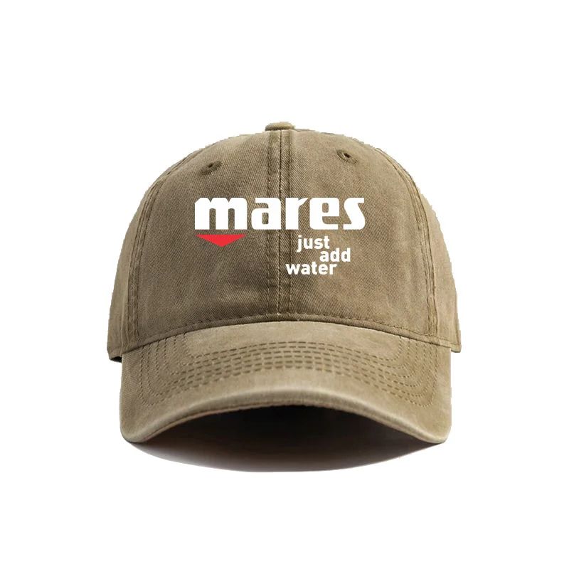 Кепка Бейсболка Mares Just Add Water с эффектом потертости Крутая Унисекс Женская Ретро Для улицы Летняя Регулируемая Подарок Папина Кепка