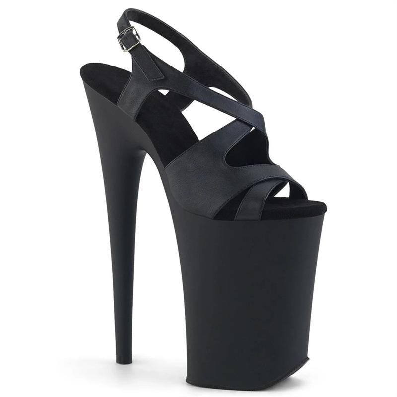 2025 summer new women's shoes 23cm super high heel women's sandals, black fashion stiletto sandals