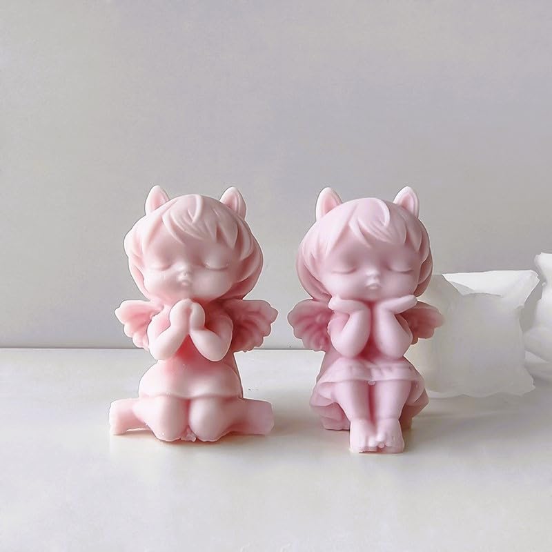 Xiaomi 3D Angel Girl Candle Silicone Mold DIY Angel Aroma Soap Plaster Wax Clay Craft Ornaments for Wedding Party Home Decor