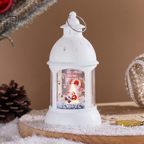Рождественская светодиодная лампа Tealight, мягкое мерцание, питание от батареи, портативный фонарь Санта-Клауса, подвесной орнамент