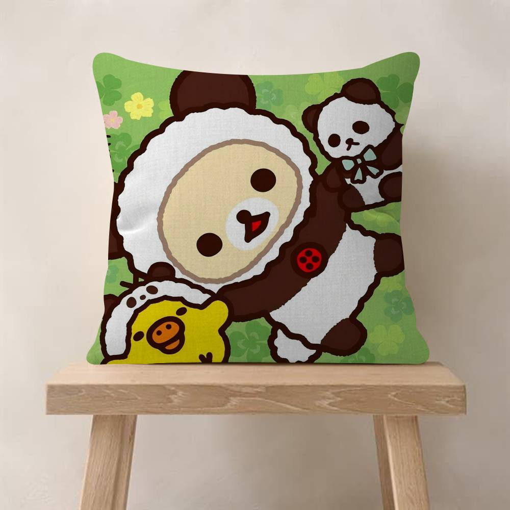 Милая мультяшная аниме Rilakkuma Крутая наволочка Декор Подушка Чехол для подушки Печатный чехол для подушки Для дивана