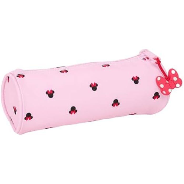 Trousse Ronde Scolaire - SAFTA - Minnie Mouse - Confortable - Synthétique - Pour Enfants 5-14 Ans