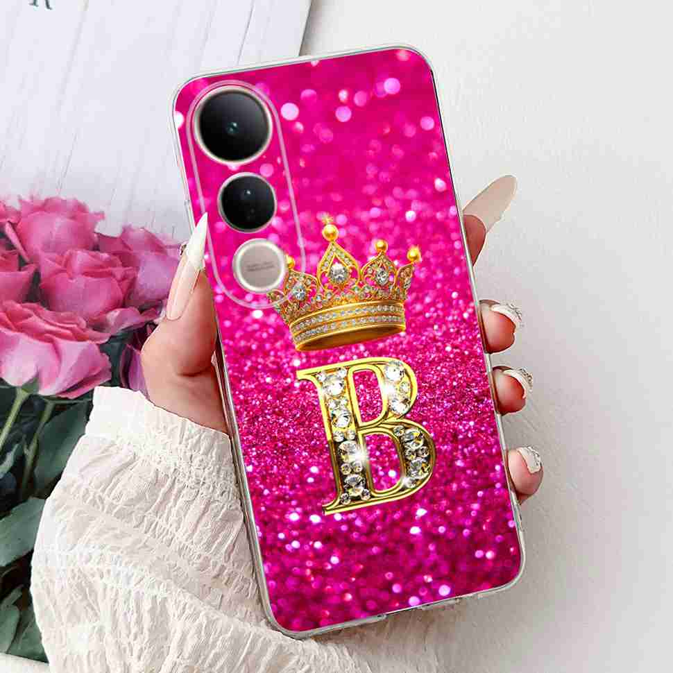 For Vivo V50 Lite 5G Case Luxury 26 Letters Cover Soft Silicone Phone Case For Vivo V50 Lite V50Lite 5G Back Cover Fundas