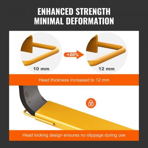VEVOR Pallet Fork Extensions, 84" Length 5.5" Width, Heavy Duty Carbon Steel Fork Extensions for Forklifts, 1 Pair Forklift Extensions