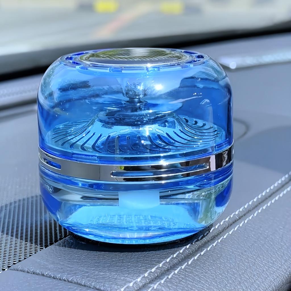 Solar Rotating Car Air Freshener Sunlight Activated Ocean Scent Spinner Auto Spin Decor for Tesla/SUV/Sedan Aromatherapy Car Accessories