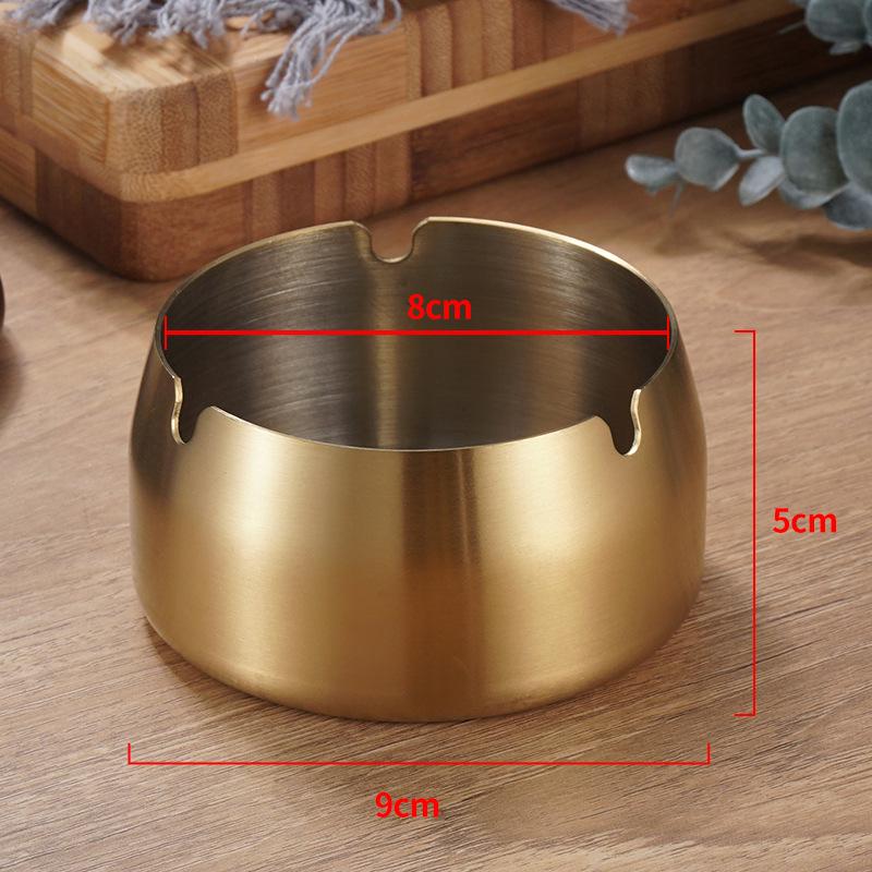 Stainless Steel Windproof Ashtray: Large, Creative Design for Home, Restaurant, and Cafe