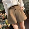 Suit Shorts Women's A-line Wide Leg Loose Solid Color Straight Pants