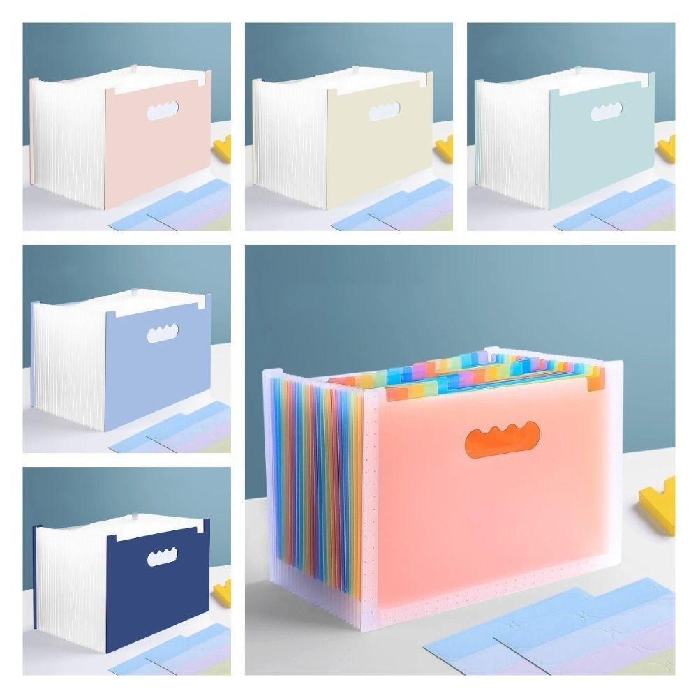 Portable 25 Pockets File Folder Multi-layer Paper Organizer  Contract Invoices