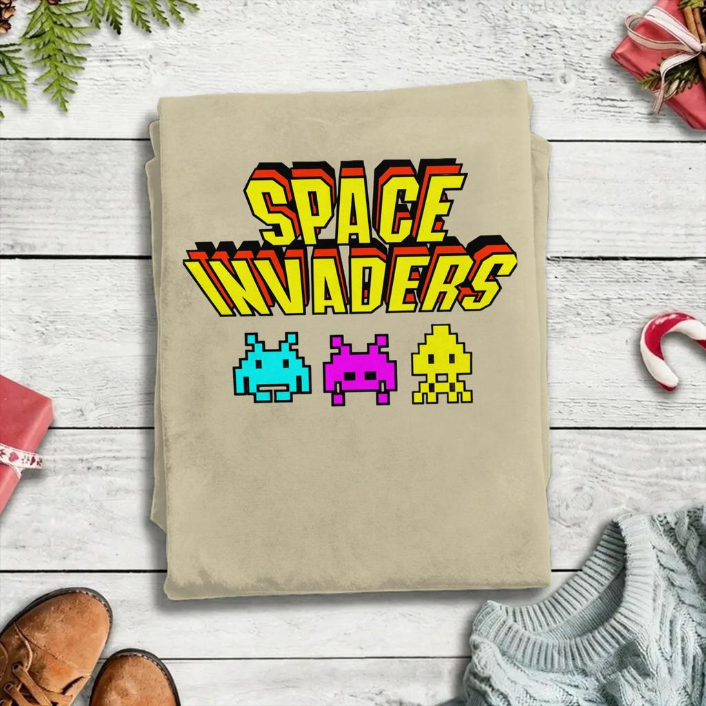 Space Invaders TShirt Unisex Funny 100 Cotton Tees Round Collar Short Sleeve T Shirts Gift Idea Clothing