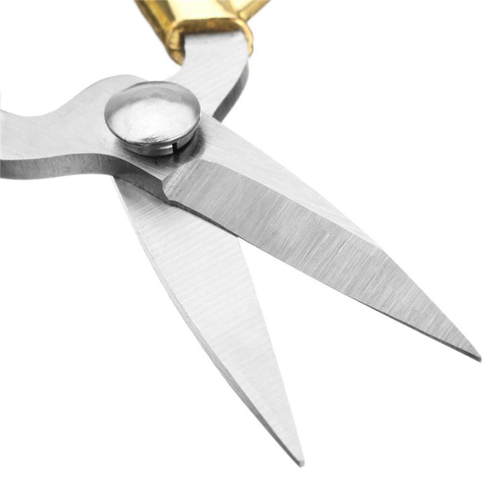 Gold Durable Craft Fabric Short Cutter Sewing Tool Household Shears Scissors Tailor Scissor