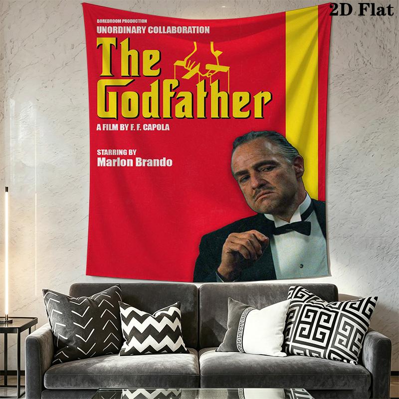 Godfather Movie Poster Tapestry Wallmounted Fashion Print Gift Background Cloth Background Wall Hanging Cloth