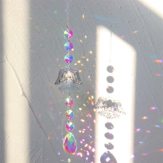 Подвеска «Ловец Солнца» Привлекательный мечтательный Прочный замечательный искусственный кристалл Радужный подвесной орнамент для сада