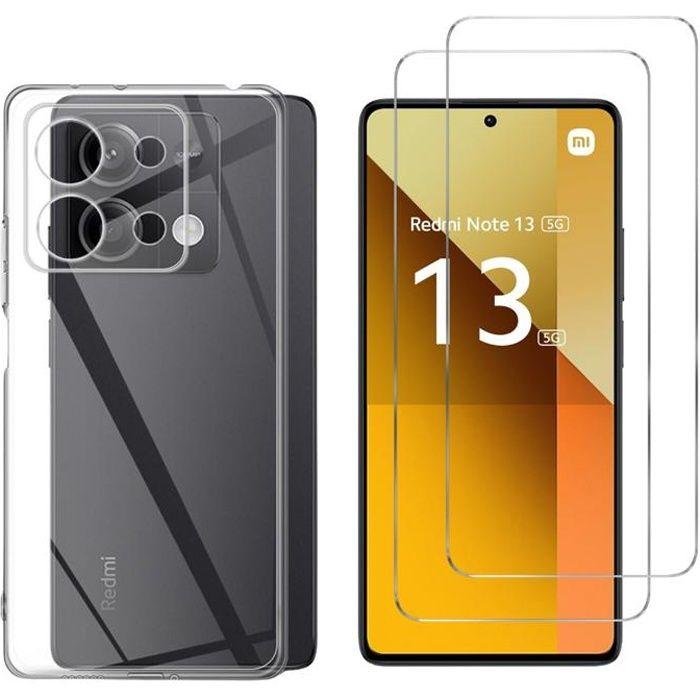 Чехол для Xiaomi Redmi Note 13 5G и 2 Защитных стекла Пленка Защита экрана Phonillico®