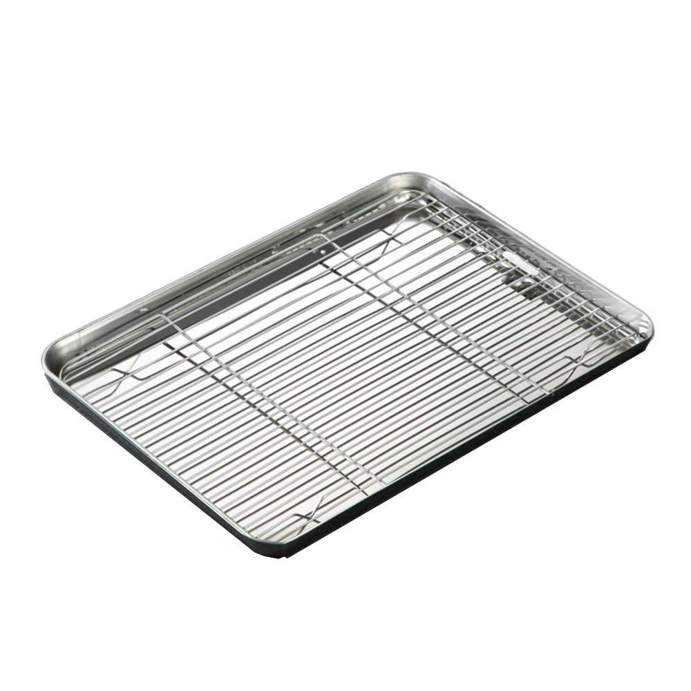 Stainless Steel Square Baking Plate Nonstick Pizza Barbecue Shelf  Cooking Roasting Grilling Tool