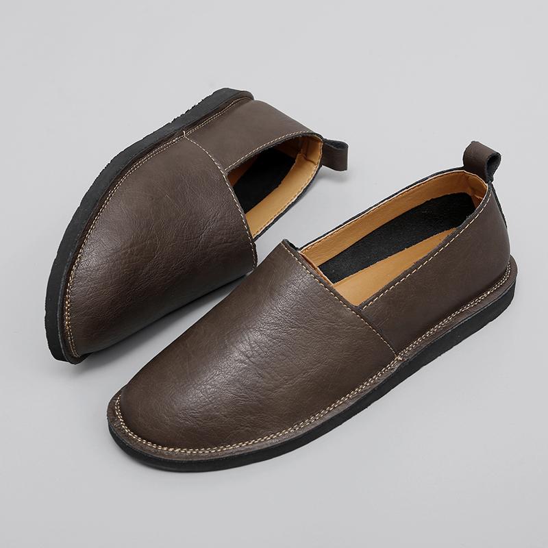 Genuine Leather Men's Casual Shoes Four Seasons Man Driving Shoes Non-Slip Business Footwear Fashion Versatile Handmade Loafers