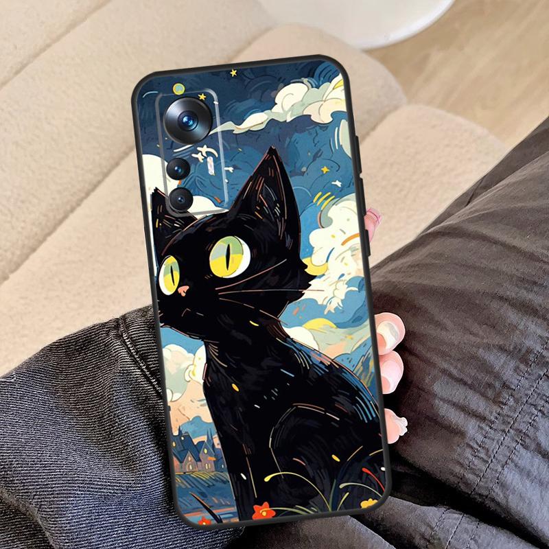 Забавный милый кот Для Xiaomi POCO C65 F5 X5 X4 X3 Pro F3 F4 M5s Mi 14 13 Pro 11T 12T 13T 12 Lite Чехол для телефона
