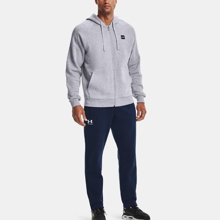 Under Armour Тренировочные свободные флисовые брюки с логотипом, мужские брюки синего цвета 1359030-408