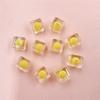 Браслет 10 шт. Квадратные бусины 10 мм Сэндвич Модный Яркое лицо Прозрачный DIY Ювелирные аксессуары Брелок Акриловый материал для изготовления бусины