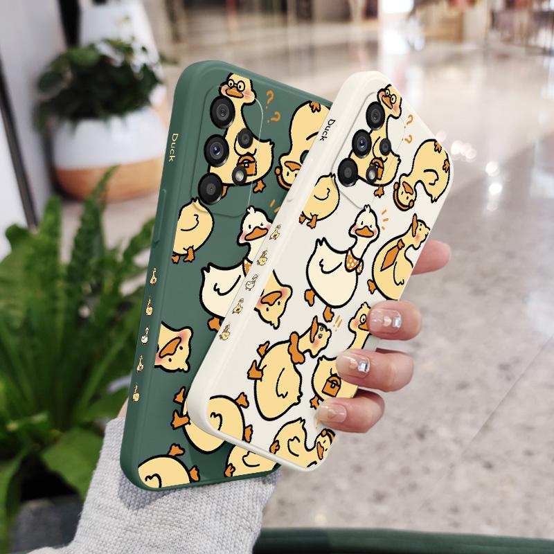 Shy Duck Case For Samsung Galaxy A73 A53 A33 A23 A13 A72 A52 A52S A32 A22 A12 A71 A51 A31 A21S 4G 5G Cover