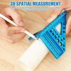 3D Multi Angle Aluminum Red Measuring Ruler 45/90 Degree Woodworking Square Protractor Drawing Line Miter Triangle Layout Tool