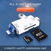 Mobile Phone, Computer Card Reader, Memory Card, U Disk, SD Card, TF Card Multi-function Conversion, with Type-c, USB, Micro Interface