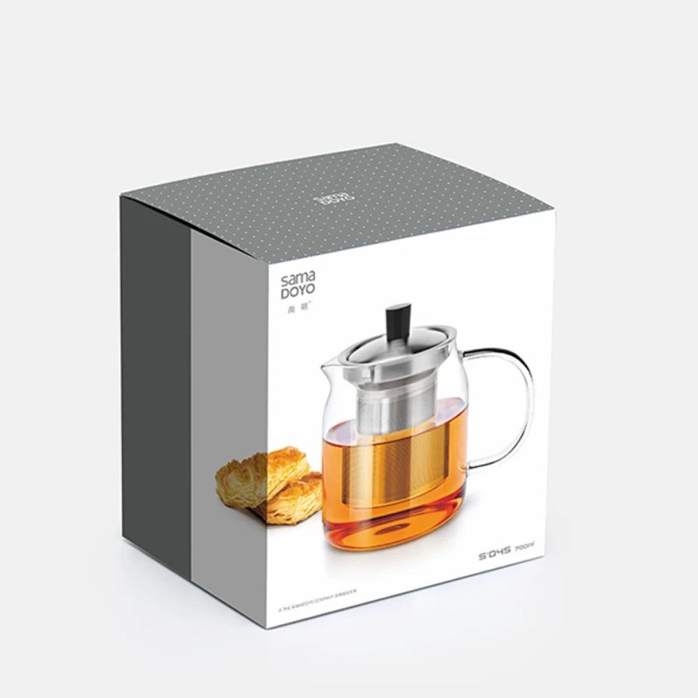 SAMADOYO-Heat-Resistant Glass Teapot, Large Capacity Tea Maker, Tea Water Separation and Filtration, Household Teapot