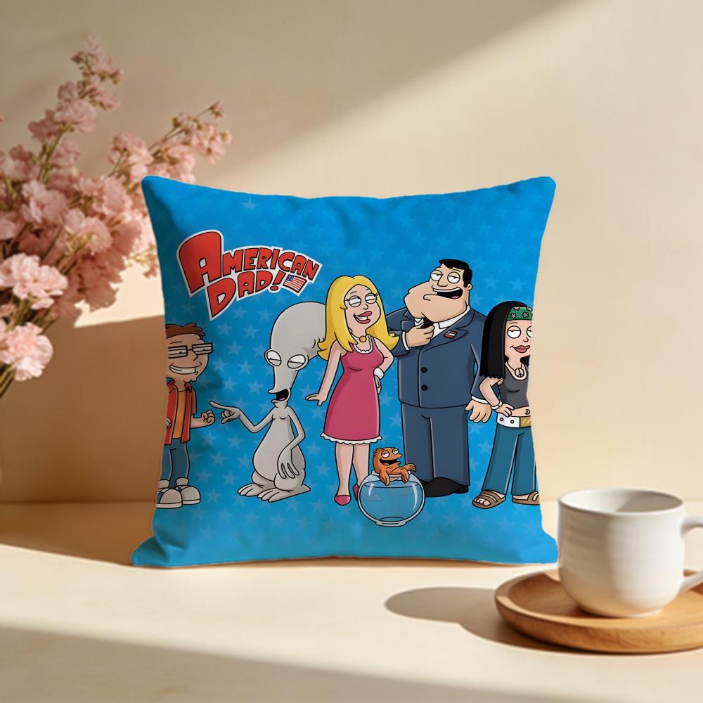 Fashion AAmerican Dadful Cushion Cover Stylish Washable Pillow Cover Ideal for Couch Bedroom Car Decoration