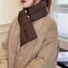 Keep Warm Cross Feather Shawl Solid Color Thermal Neckerchief Down Neck Scarf  Autumn/Winter
