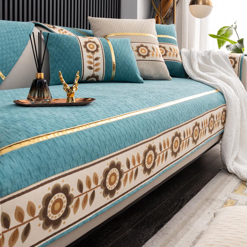 Диванная подушка, универсальная для всех сезонов, кожаная ткань, нескользящая, легкий чехол в роскошном стиле, универсальный чехол для подушки, утолщенный