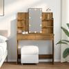 VidaXL Dressing Table with LED Lights Artisan Oak 96x40x142 Cm, Makeup Table, Jewelry Table, Dressing Table with Mirror, 857026