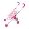 Doll Foldable (doll Not Included) Playhouse Dolls Carrier Cart Pram with Double Row Swivel