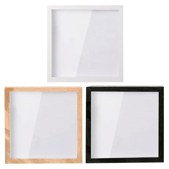 Билет Shadow Box с прорезью Деревянная рамка Путешествия Приключения Архивная коробка Квадрат