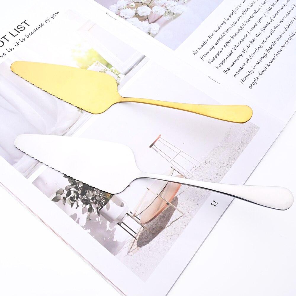 Mirror Colorful Dinnerware Set Stainless Steel Cutlery Cake Shovel Knife Pizza Cheese Cake Cake Spatula Baking Accessories Tools