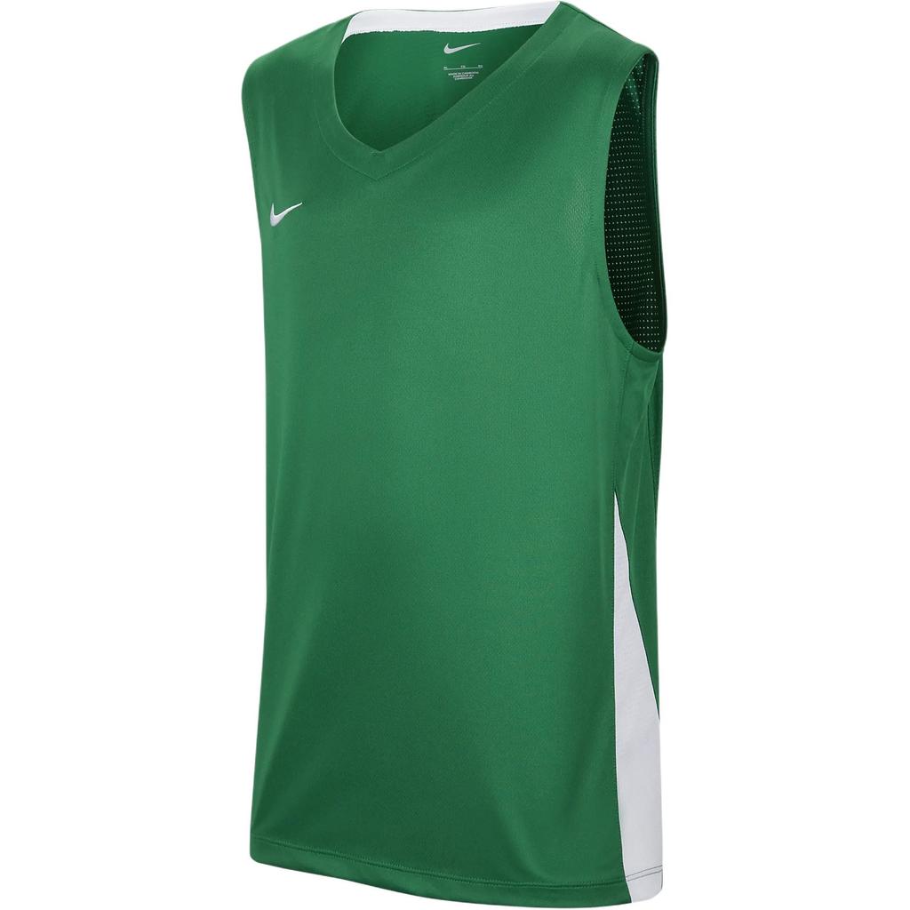 Nike Sleeveless Basketball Tank Top V-Neck Comfortable Kids Tops Light-Green White HF0698-302
