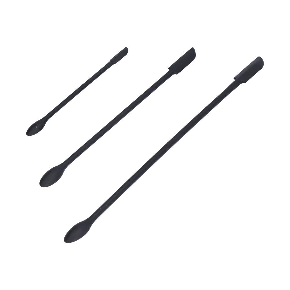 3pcs Long Handle Silicone Spatula Set Double Head Spatula  Beauty Product Scraping