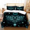 Moth Skull Digital Printing Polyester Quilt Cover Pillowcase Two Or Three Piece Set Polyester Fabric