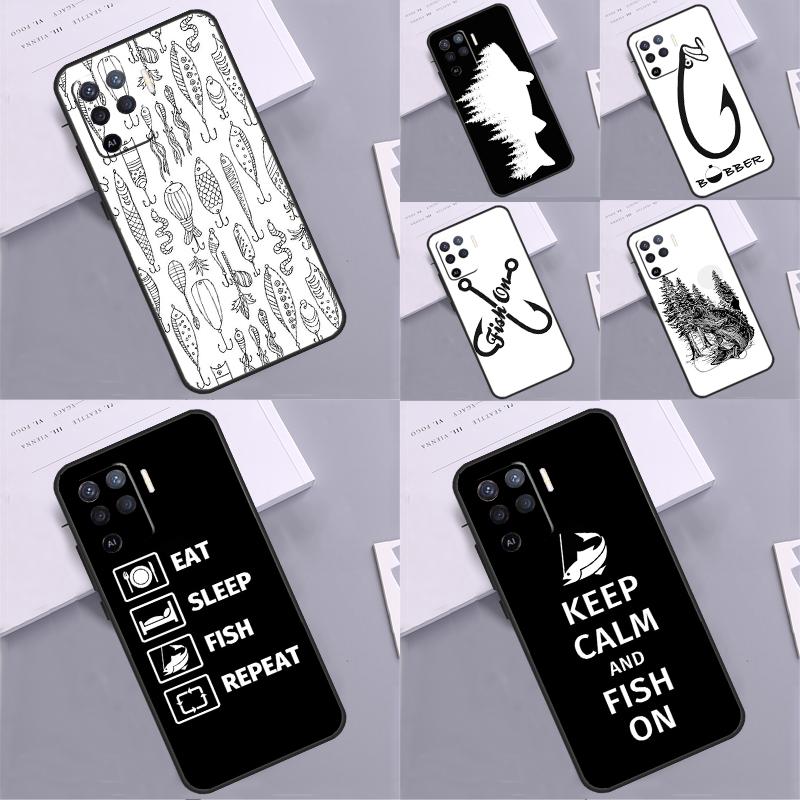 Чехол для телефона "Люблю рыбалку" для Oppo A38 A18 A58 A78 A98 A79 A40 A60 A80 A16 A76 A96 A15 A74 A94 A54 A77 A17