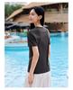 Jiuzi Anna Kou Personalized Starry Sky Printing Round Neck Short-sleeved T-shirt for Women