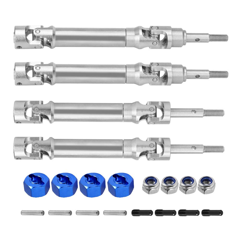 Stainless Steel Front Axle Shaft and Rear Drive Shaft For 1/10 Traxxas Slash 2WD 4X4 Rustler RC Car Upgrade Parts