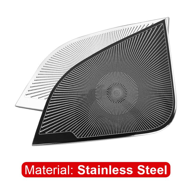 Для модели Tesla 3 Y 2022 2023 2024 нержавеющая сталь дверь автомобиля аудио динамик крышка громкоговоритель твитер отделка чехол