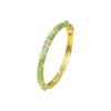 Chinese Style Enamel Flower Bangle Elegant Women's Floral Bracelet Vintage Cloisonne Bangle  Bride