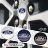 RFV6 Car Exterior Decorative Accessories Wheel Hub Center Cap Stickers Accessories 4Pcs 56mm 60mm 65mm For Ford Focus MK2 MK3 Mondeo