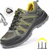 Breathable Safety Shoes Men Women Work Sneakers Steel Toe Work Safety Boots Anti-Smash Mesh Work Shoes Security Footwear