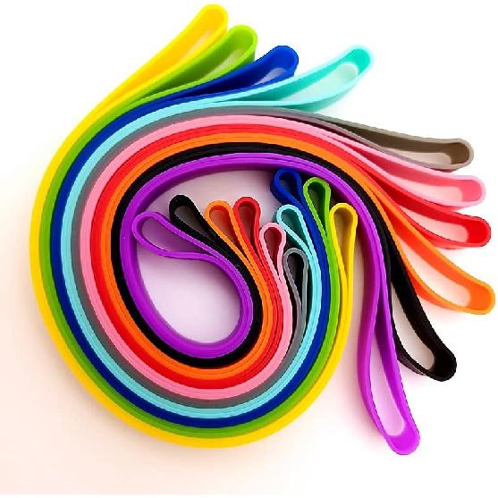 12pcs Towel Bands Silicone Rubber Towel Bands 12x0.4 inches for Beach Chair Stretchable Chair Bands Beach Towel Clips for Beach Pool & Cruise Chairs