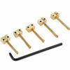 5PCS Metal Bass Bridge Saddles Silver/Golden Electric Bass Bridge Saddles  Bass Electric Guitar Kits